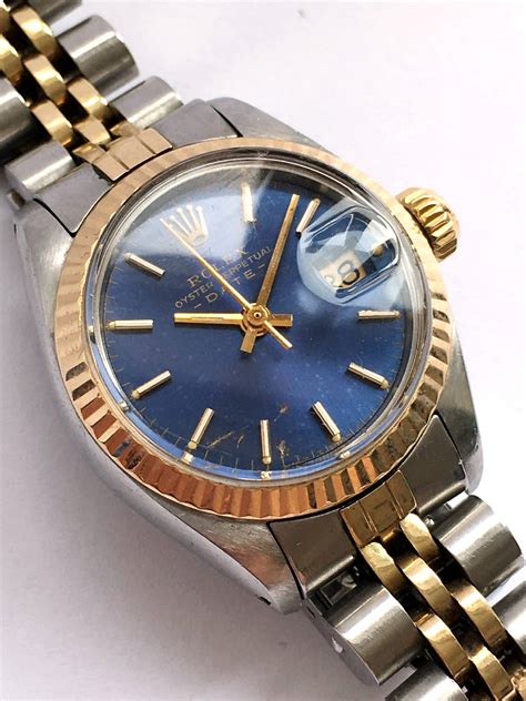 rolex blue dial oyster perpetual.